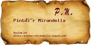 Pintér Mirandella névjegykártya