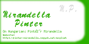 mirandella pinter business card